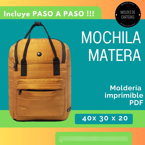 Moldes De Carteras Moldería Digital Pdf Mochila Matera