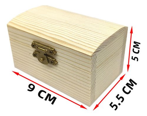 Caja De Madera Sin Terminar, Joyero De Madera Tapa De Arco