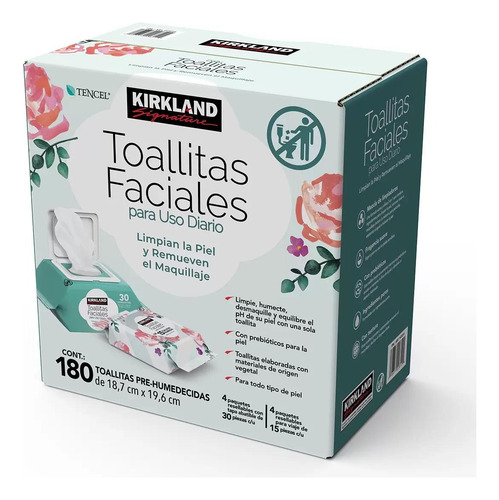 Toallitas Faciales 180 Pzas Kirkland Signature
