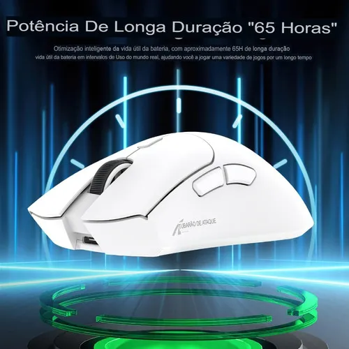 Ratón Gamer Attack Shark R1 18000dpi Paw3311 Tri-Mode 1000 Hz Blanco