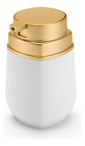 Porta Sabonete Liquido Branco/dourado Fosco Conceito 450ml