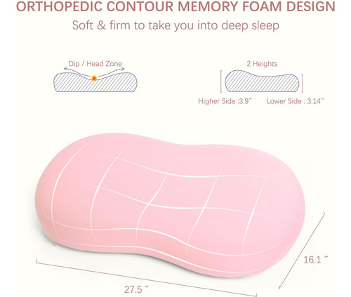 Keepmov Almohada De Espuma Viscoelástica Cervical: Almohadas