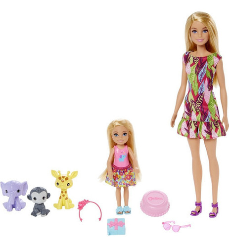 Barbie Muñeca Chelsea Cumpleaños Perdido Con Animales De Selva