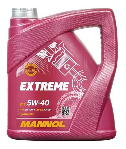 Aceite Mannol Extreme 5w40 5lts - Sintetico / Motul 8100