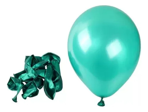 Bolsa X25 Globos Látex Perlados 10 Color Deco Cotillón Verde
