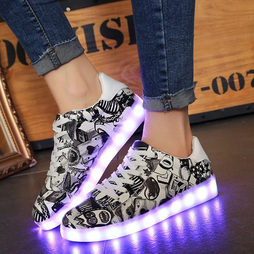 Unisex De Zapatos Luminosos Led Recargables Por Usb De Tenis