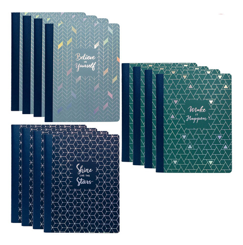 Pukka Pad Paquete De 12 Cuadernos De Composicion De 70 Hojas
