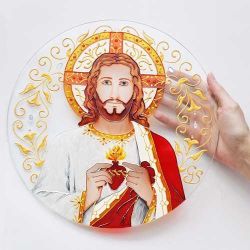 Mandala Sagrado Coração De Jesus Com 30cm