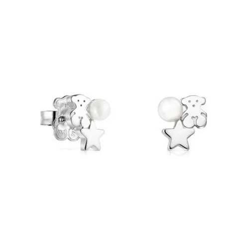 Pendientes Tous Nocturne Plata Con Perla Cuotas sin inter s