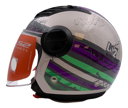 Casco Abierto Ls2 Of562 Airflow Urbano Con Visor