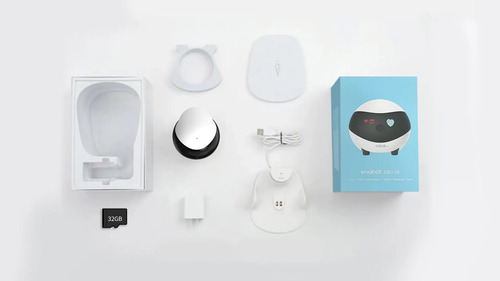 Robo Ebo Camera Pet Com Voz Visão Noturna Auto Carregamento Branco