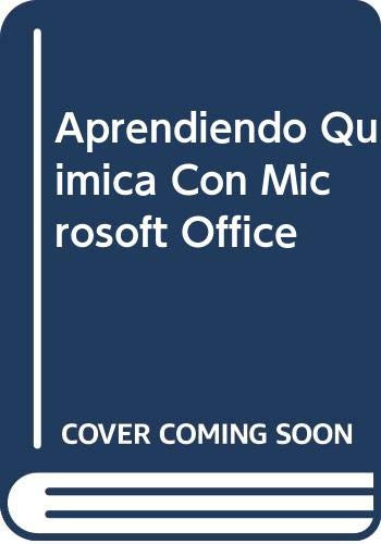 Libro Aprendiendo Química Con Office Microsoft De Matias S G