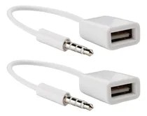 Comprar 2 Piezas Usb 2.0 Hembra A 3.5 Mm Macho Estéreo Aux Audio
