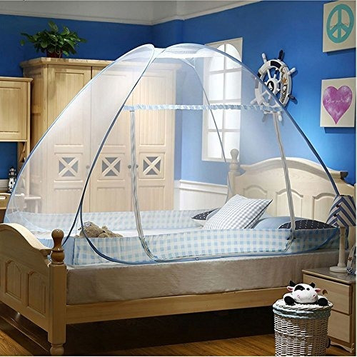 Mosquitero Plegable Cybox Para Cama, Azul (1.2x2.0m)