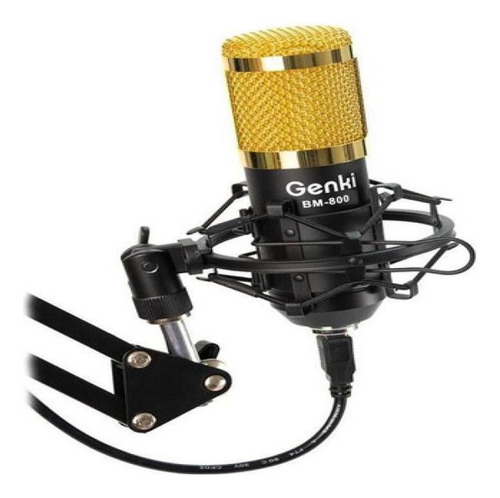 Microfono Genki Bm800 Condenser Usb Kit Brazo Araña Antipop