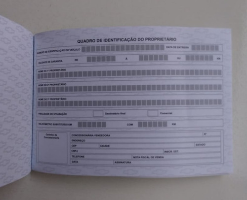 Manual De Bordo Proprietário Onix 2018 2019 Em Branco