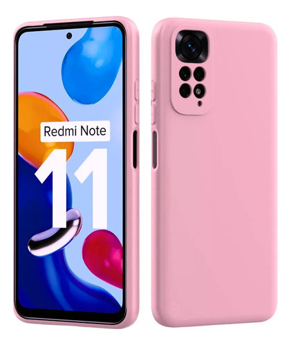Carcasa Silicona Slim Para Xiaomi Redmi Note 11 / Note 11s Rosada Ct 1 Un 