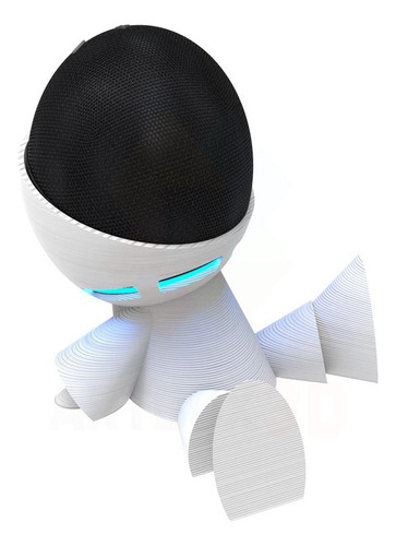 Suporte De Mesa Modelo Robô Compatível Com Alexa Echo Dot 5 Cor Branco