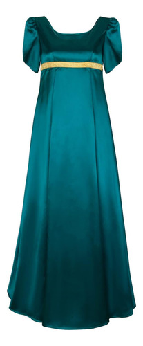 Keuixvm Satin Regency Dresses Vintage Ball Gown Victorian Em