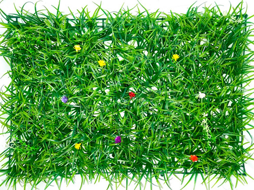 Tapete Decorativo Césped Y Flores Artificial 40 X 60