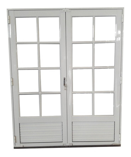 Puerta Doble Aluminio Tubo25 Mm 3/4 Vidrio Repartido 160x200 | MercadoLibre