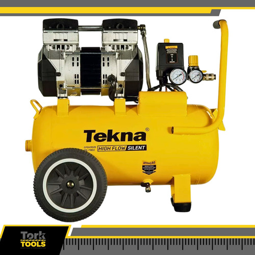 Compressor De Ar 2,5hp 24l S/ Óleo High Flow Cpsh9025 Tekna