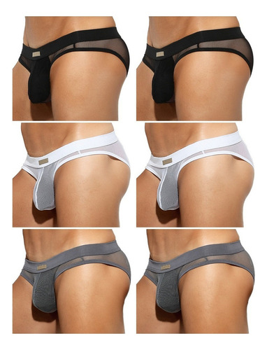 Briefs Trusas Hombre 6 Pzs Calzoncillos De Malla Arjen Kroos