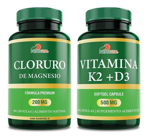 Cloruro De Magnesio + Vitamina K2 D3 - ¡ Envío Gratis !