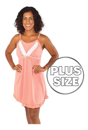 Imagem 3 de 4 de Camisola Amamentação Gestante Plus Size Pós Parto Malha Alça
