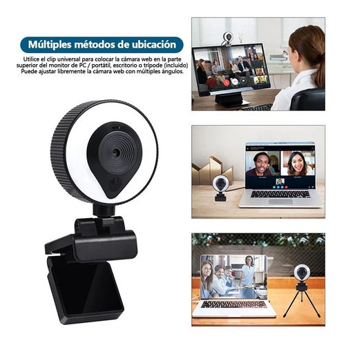 Imagen 10 de 10 de 2k Cámara Webcam Usb Con Micrófono Cámara Web Full Hd 1440p