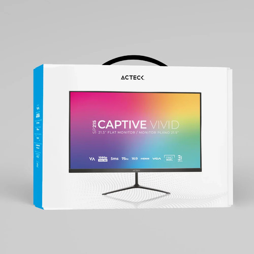 Monitor Acteck Plano 21.5 Pulgadas Captive Vivid Sp215