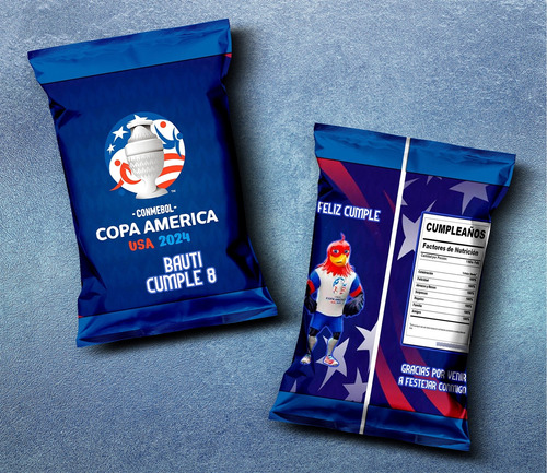 Bolsitas Golosineras  Copa America 2024 Chip Bags X 20