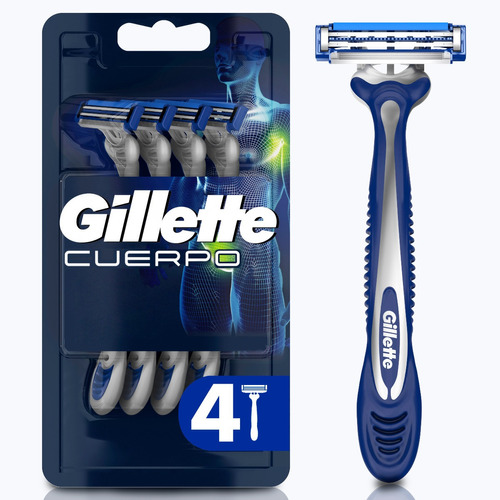 Maquina Afeitar Desechable Gillette Cuerpo X4un