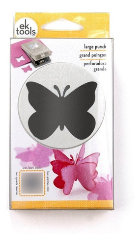 Perforadora Cortadora Papel Scrapbook Mariposa Grande Color Gris