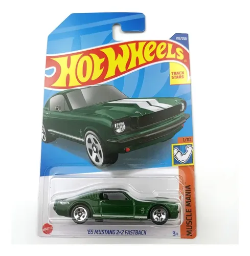 Hot! Hot Wheels 22 65 Mustang 2+2 Fastback Verde Escuro Kou