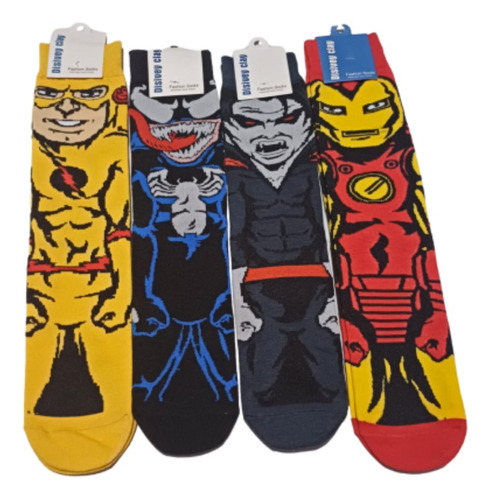 Medias Pack X 4 Villanos Marvel Iron Man