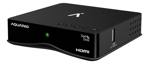 Receptor Tv Full Hd Via Satélite Dth9000 Satbox 16mb Aquário Preto