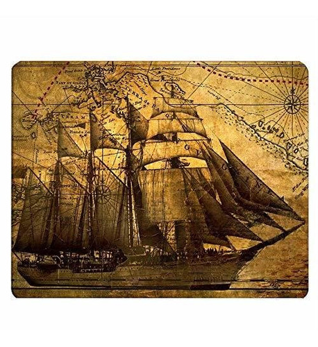 Mousepad Tema Náutico Barco Pirata - 9.5 X 7.9''