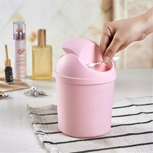 Imagen 3 de 9 de Set X 4 Cesto Vaivén Mini Tacho Basura Mesa Escritorio 1,5lt