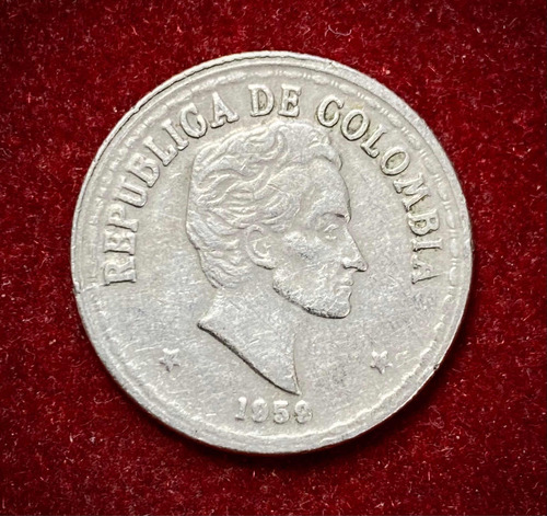 Moneda 20 Centavos Colombia 1959 Km 215 Bolivar