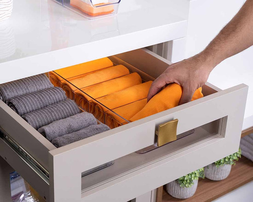 Organizador Gaveta Colméia Com 6 Divisórias Armário Closet