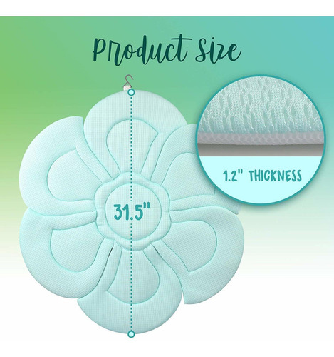 Almohada De Baño Para Bebé Orgánica, Esponja Konjac Inclu