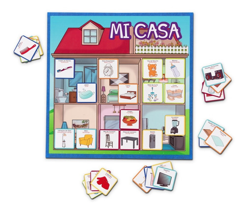 Imagen 1 de 4 de Tablero Didáctico Mi Casa - Imantado Ms