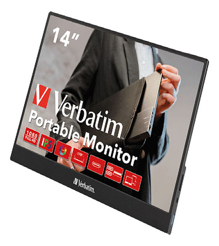 Monitor Portatil Tactil Verbatim 17.3 Metalico Vb49593