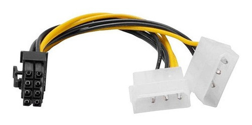 Cable Dual Molex Ide Adaptador Alimentación A 8 Pines