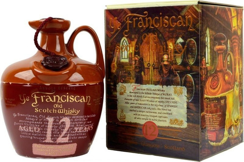 Whisky Ye Franciscan 12 Años Vasija Porcelana 750ml Estuche