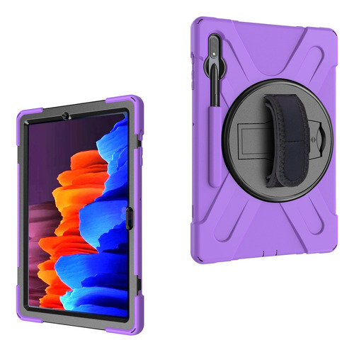 Funda For Tableta For Tab S7plus/s8+/s7 Fe 12.4 Violeta