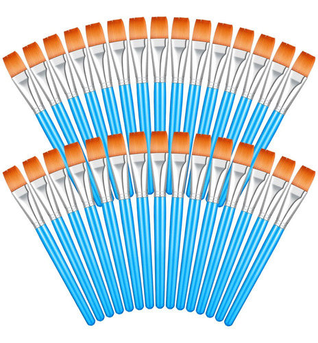 Pinceles Planos De Pintura Acrílica Para Acuarela, Pincel De
