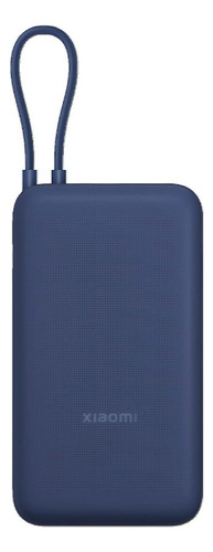 Power Bank Xiaomi 33w 20000mah Batería Portátil Con Cable Color Azul