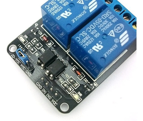 2 Piezas Modulo Relevadores 2 Canales Relé Srd-05vdc / 10 A